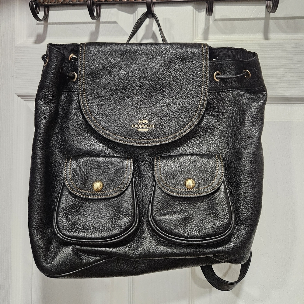 Coach Black Backpack